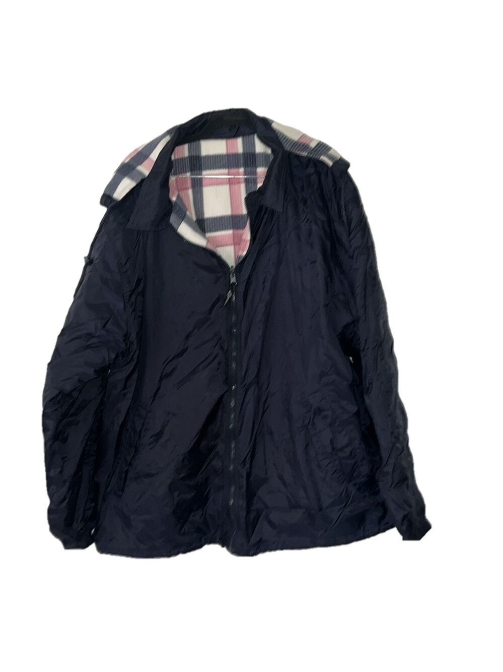 Check Point Reversible Jacket, Size 2X, PTP 28”, L 29”, Windbreaker Outside,